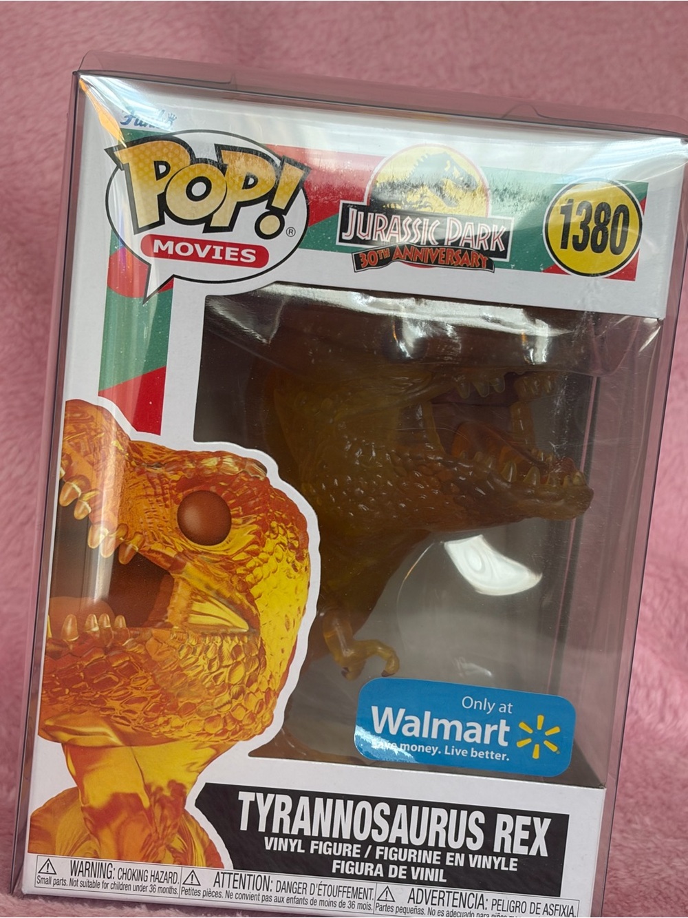 Funko Pop Jurassic Park Tyrannosaurus Rex Amber #1380 + Free Protector